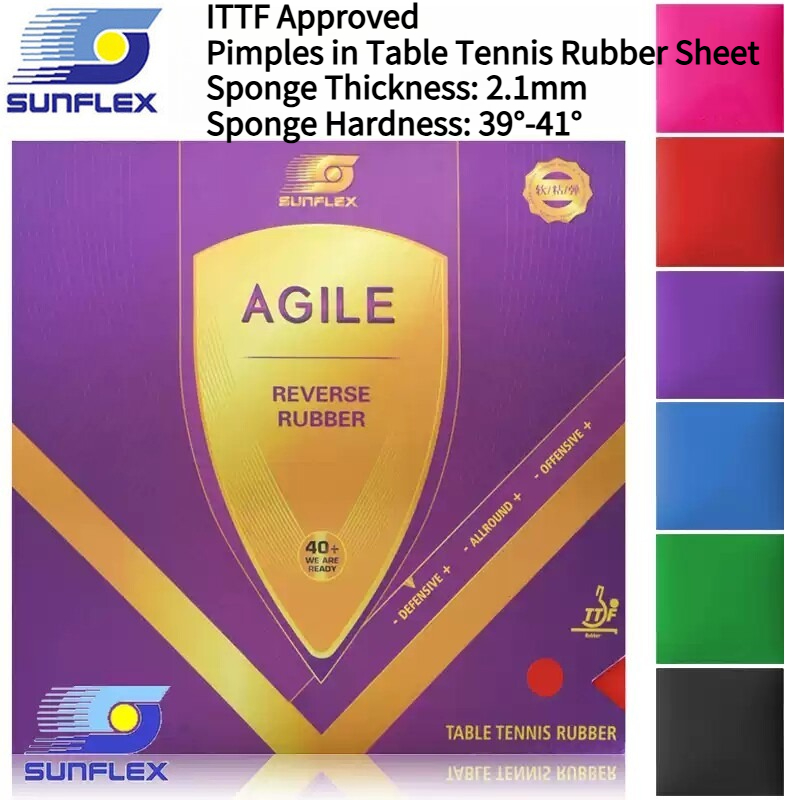 SUNFLEX AGILE Colorful Table T - đánh giá và giá Table Tennis Rubber Anti Spin