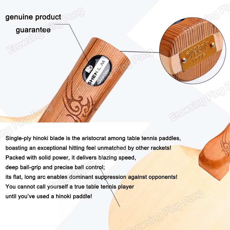 1-Ply Hinoki Table Tennis Blad - đánh giá và giá Table Tennis Paddle