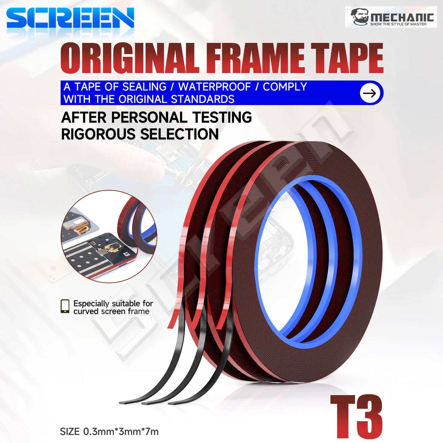 MECHANIC T3 3mm Edge Screen Fr - đánh giá và giá Rubber Cleaner Foam