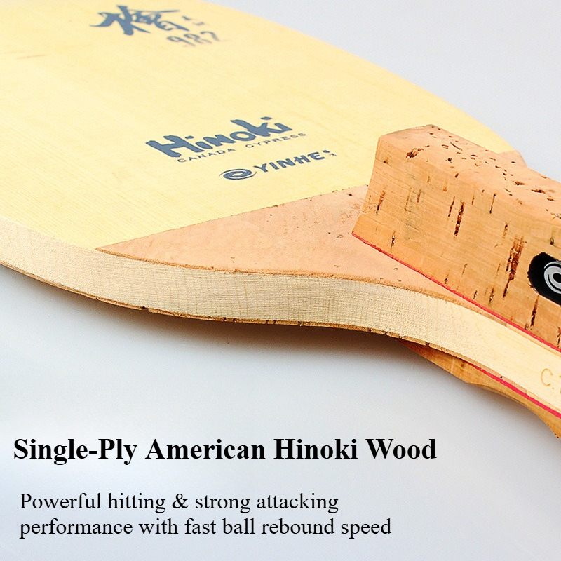 YINHE 982 1-Ply Solid Hinoki T - đánh giá và giá Table Tennis Paddle
